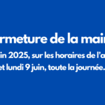 Fermeture mairie Vernaison 2 juin et 9 juin 2025